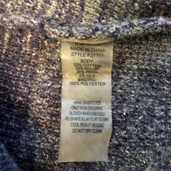 Soft Surroundings Long Wool Blend Wrap Duster Coat Wrap Size M Western - Picture 9 of 9